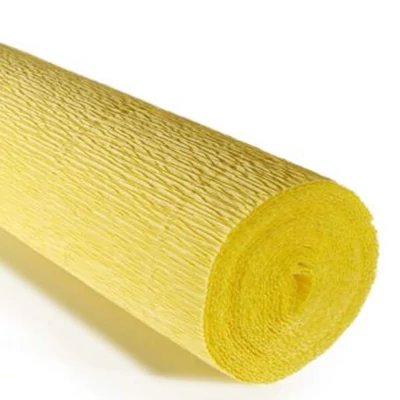 Cvjetni krep papir, 180 g, 50x250 cm - 574 svijetložuta