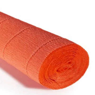 Cvjetni krep papir, 180 g, 50x250 cm - 581 fluo narančasta