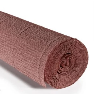 Cvjetni krep papir, 180 g, 50x250 cm - 613 smeđkasto starinsko roza