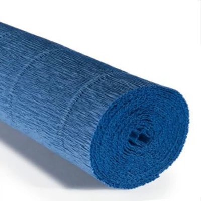 Krep papir za cvijeće, 180 g, 50x250 cm - 615 srednje plava
