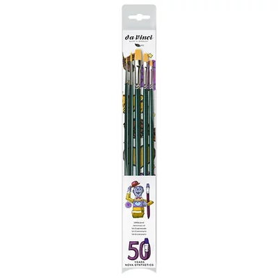 Set kistova Da Vinci Nova 50 years anniversary, sintetički, miješani, 5 kom, s dugom drškom