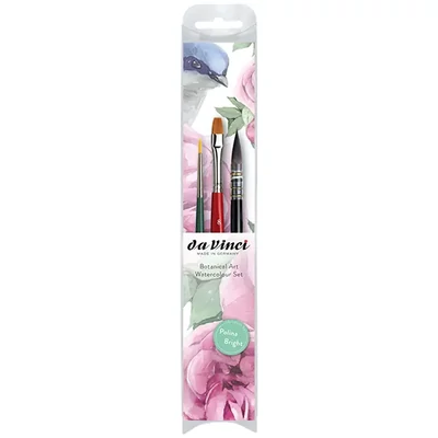 Da Vinci Botanical Art Watercolour Set, sintetički, miješani, 3 komada