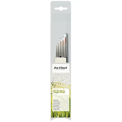 Da Vinci 5246 Set kistova za akvarel, crvena kuna, okrugli, 5 kom + sapun