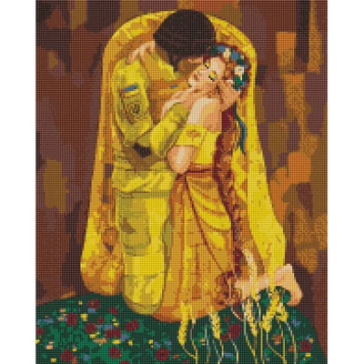 Dijamantni mozaik slagalica, na razvučenom platnu, 40x50 cm - U sigurnom zagrljaju Solomiya Kovalchuk