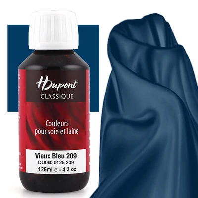H Dupont Classique boja za svilu za fiksiranje parom 125 ml - 209 staro plava, vieux bleu