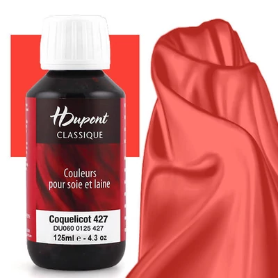 H Dupont Classique boja za svilu s parnom fiksacijom 125 ml - 427 mak crvena, coquelicot