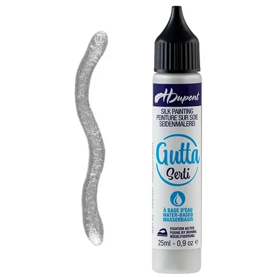 H Dupont Serti parna fiksirajuća svilena metalna kontura, guta, 25 ml - 80 srebrna, argent