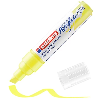 edding 5000 akrilni marker (flomaster), odrezani kraj, B (5-10 mm) - 065, neon yellow