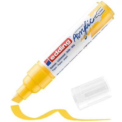 edding 5000 akrilni marker (flomaster), tupi kraj, B (5-10 mm) - 905, prometno žuti