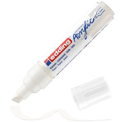 edding 5000 akrilni marker (flomaster), odrezani kraj, B (5-10 mm) - 922, traffic white