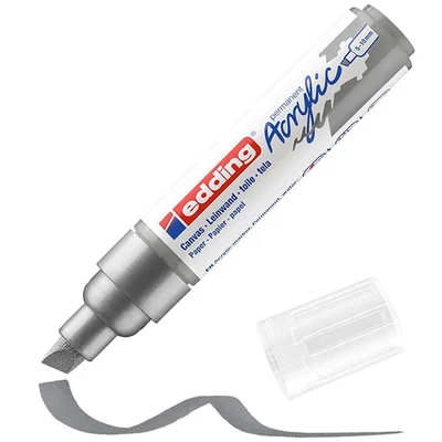 edding 5000 akrilni marker (flomaster), odrezani kraj, B (5-10 mm) - 923, rich silver