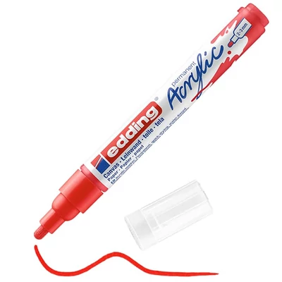 edding 5100 akrilni marker (flomaster), M (2-3 mm) - 902, traffic red