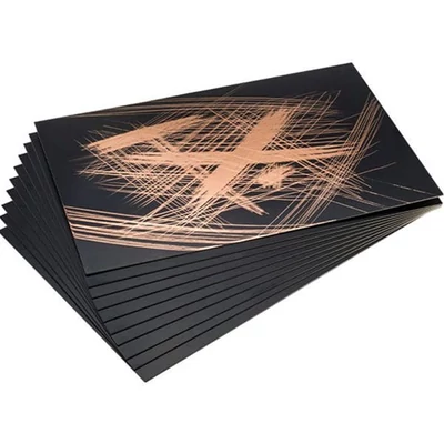 Essdee scratch film za izradu scratch slika, 10 kom, 101x152 mm - bakar