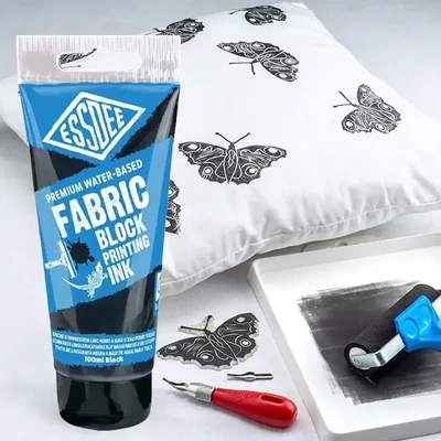 Essdee lino boja za tekstil, 100 ml, na bazi vode - crna