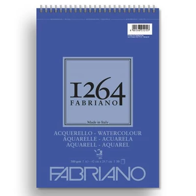 Fabriano 1264 blok akvarel, 300 g - A3, gornje spiralni