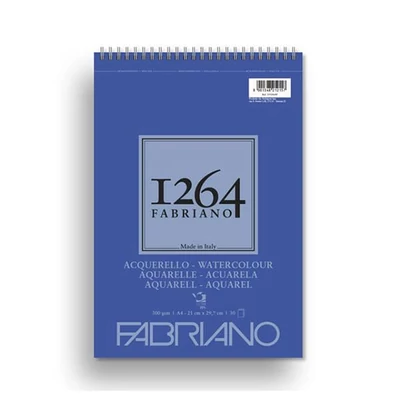Fabriano 1264 akvarel blok, 300 g - A4, gornje spiralni