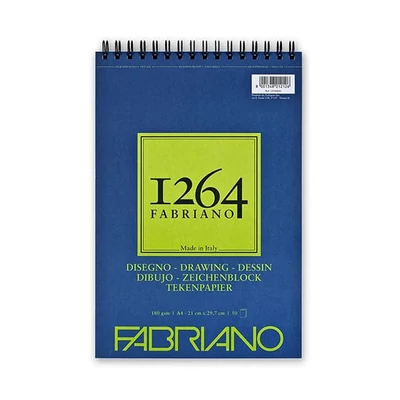 Fabriano 1264 univerzalni blok za crtanje, 180 g - A4, gornje spiralni