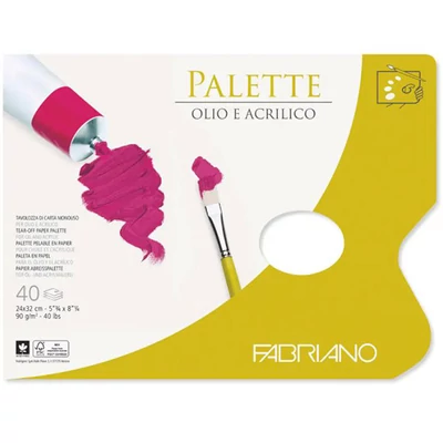 Fabriano blok papirnih slikarskih paleta, 40 listova - 24x32 cm