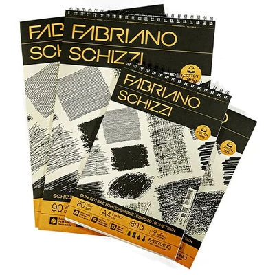 Fabriano Schizzi blok za crtanje i skiciranje, 90 g, 80 listova, A4, gornja spirala