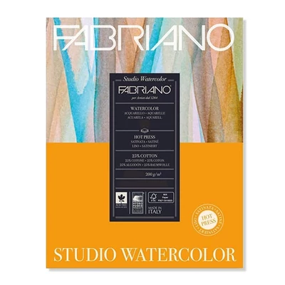 Fabriano Studio Watercolor akvarel blok, 200 g, 28x35,6 cm, 20 listova, jednobojni