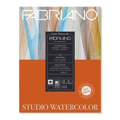 Fabriano Studio Watercolor akvarel blok, 300 g, 28x35,6 cm, 12 listova, jednobojni