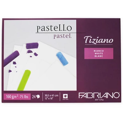 Fabriano Tiziano blok za crtanje, 160 g, 24 lista - 30,5x41 cm, bijeli
