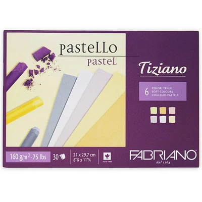 Fabriano Tiziano blok za crtanje, 160 g, 30 listova - A4, nježne boje