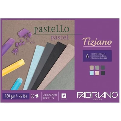Fabriano Tiziano blok za crtanje, 160 g, 30 listova - A4, nijanse sive