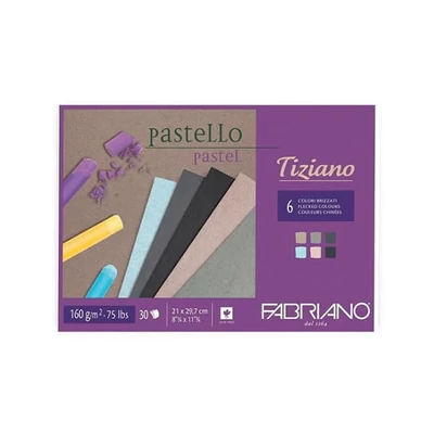 Fabriano Tiziano blok za crtanje, 160 g, 30 listova - A4, nijanse sive