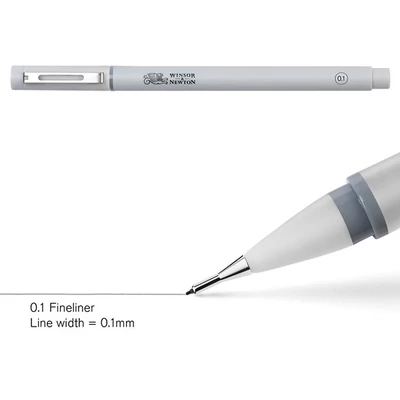 Fineliner filcani vrh, hladno siva - 0,1 mm