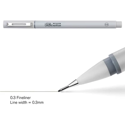 Fineliner filcani vrh, hladno siva - 0,3 mm