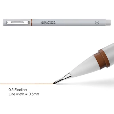 Fineliner iglani filc, sepija - 0,5 mm