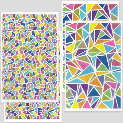 Transfer papir za pečenje plastelina 9x14 cm 2x2 kom - mozaik u boji - mali, veliki
