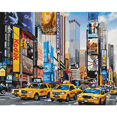 Dijamantni mozaik slagalica, na razvučenom platnu, 40x50 cm - The Times Square