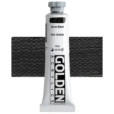 Akrilna boja Golden Acrylics Heavy Body, 59 ml - 1010, bone black