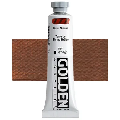 Akrilna boja Golden Acrylics Heavy Body, 59 ml - 1020, burnt sienna