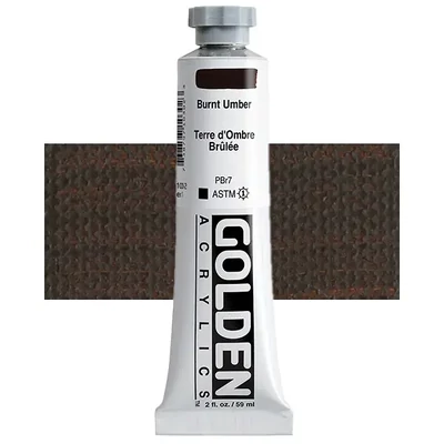 Akrilna boja Golden Acrylics Heavy Body, 59 ml - 1030, burnt umber