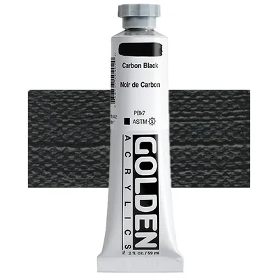 Akrilna boja Golden Acrylics Heavy Body, 59 ml - 1040, carbon black
