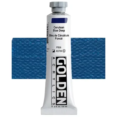 Akrilna boja Golden Acrylics Heavy Body, 59 m - 1051, cerulean blue deep