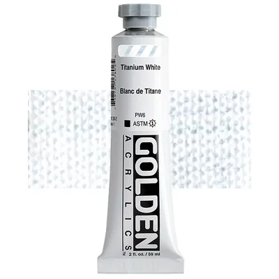 Akrilna boja Golden Acrylics Heavy Body, 59 ml - 1380, titanium white