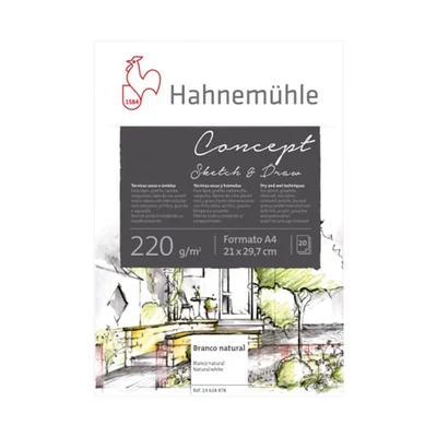 Hahnemühle Concept blok za crtanje, skiciranje i slikanje, 220 g, 20 listova - A4
