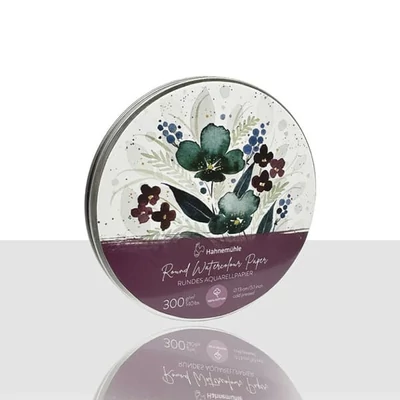 Hahnemühle Expression okrugli akvarel papir, 100% pamuk, 300 g, 13 cm, 30 listova, u metalnoj kutiji