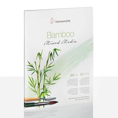 Hahnemühle Bamboo Mixed Media univerzalni bambusov blok za slikanje i crtanje, 265 g, 25 listova - 30x40 cm