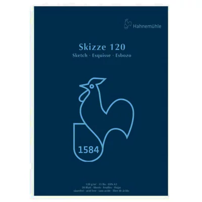 Hahnemühle Skizze 120 blok za crtanje i skiciranje, 120 g, 50 listova - A3, ljepljeno