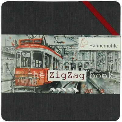 Hahnemühle Zig Zag Book akvarel bilježnica, 300 g, 18 stranica, leporello - 14x14 cm