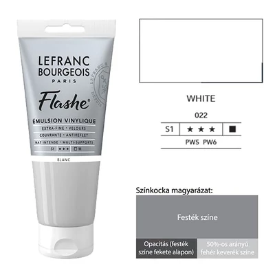 L&amp;amp;B Flashe vinil boja (akrilna boja), 80 ml - 022, white