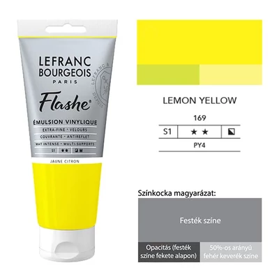 L&amp;amp;B Flashe vinil boja (akrilna boja), 80 ml - 169, lemon yellow