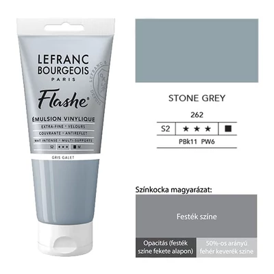 L&amp;amp;B Flashe vinil boja (akrilna boja), 80 ml - 262, stone grey