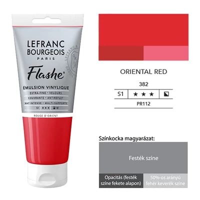 L&amp;amp;B Flashe vinil boja (akrilna boja), 80 ml - 382, oriental red