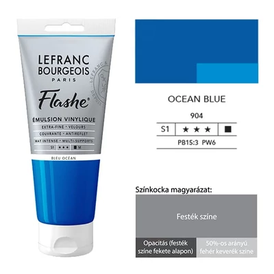 L&amp;amp;B Flashe vinil boja (akrilna boja), 80 ml - 904, ocean blue